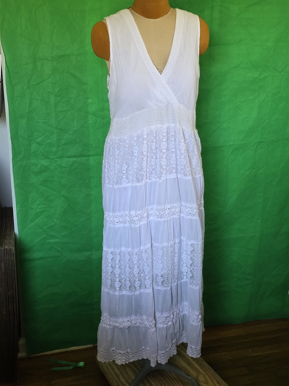 Cute Options 3X White Cotton Lace Sundress Boho Cottagecore